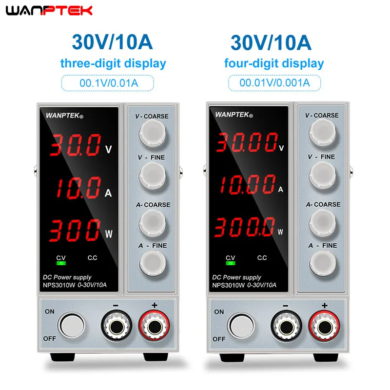 Лабораторный источник питания Wanptek 30 В 10 А постоянного тока регулируемый 60 в 5