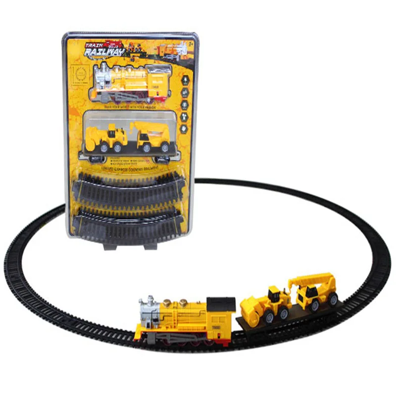 

Electric Engineering Track Train Assembled Rail Car Children Self-Loading Electric Camera Track Engineering Vehicle Toy Combinat