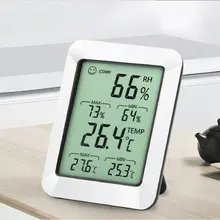 Многофункциональный цифровой термометр-гигрометр автоматический электронный монитор температуры и влажности с большим ЖК-экраном