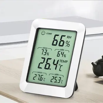

Multifunction Digital Thermometer Hygrometer Automatic Electronic Temperature Humidity Monitor with Large LCD Screen