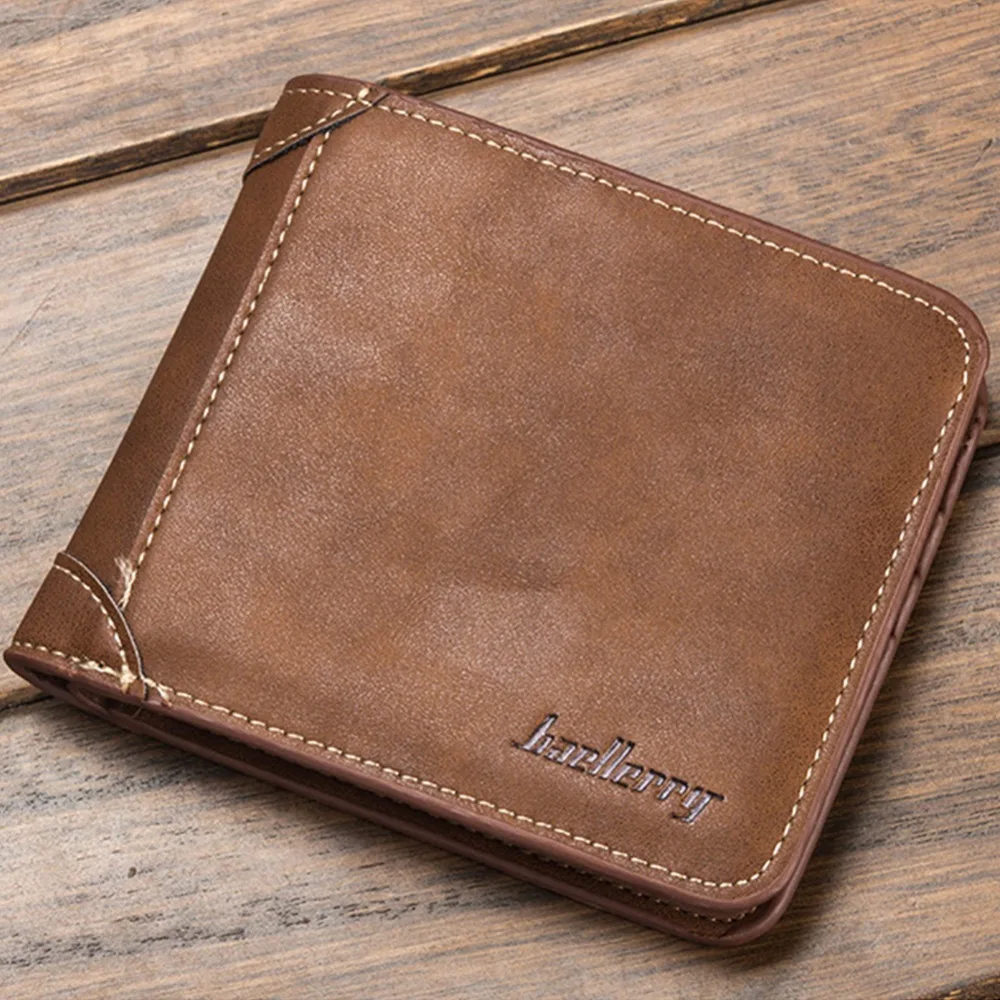 Модные мужские повседневные бумажники кожаные короткие складные мужской кошелек 17 держатель кредитных карт
