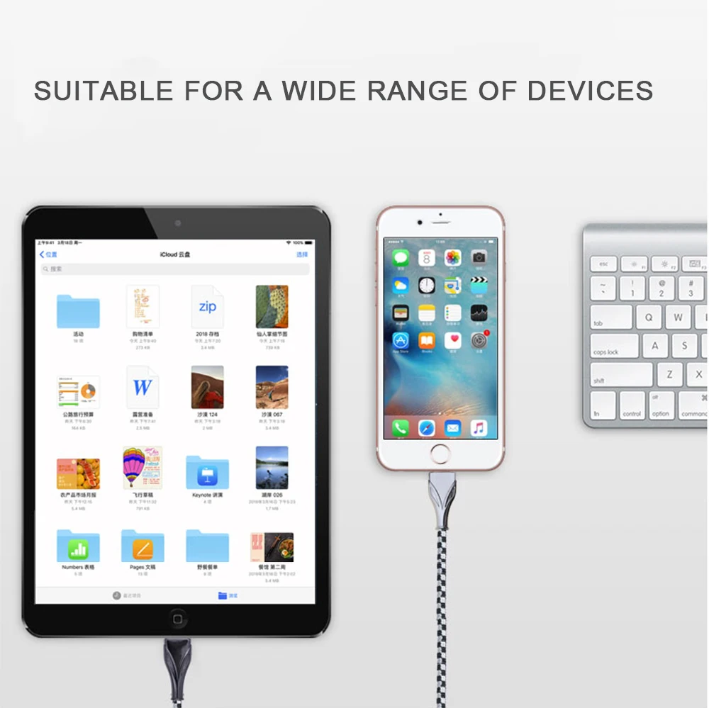 Подходит для IOS type-c Android usb зарядный кабель из цинкового сплава 3A USB Быстрый зарядный кабель для передачи данных для мобильного телефона тканевый кабель