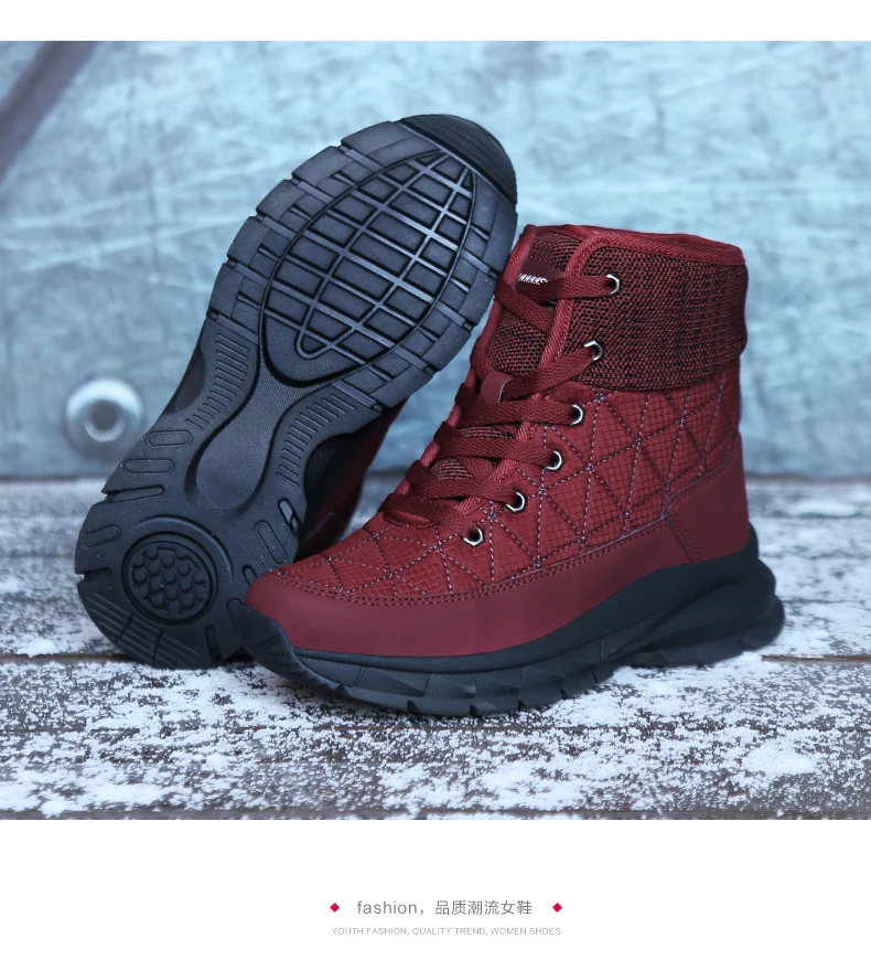 Moipheng/обувь из микрофибры; женская обувь; Zapatos De Mujer; ботинки на резиновой платформе из водонепроницаемого материала; botas mujer invierno; красная обувь; женская зимняя обувь