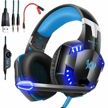 

Wired Gaming Headset Surround Sound Deep Bass Headphones Stereo Casque Earphones with Microphone For PS4 XBox One PC Laptop