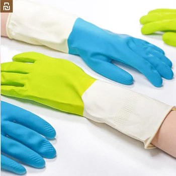 

original youpin Household Natural latex gloves non-slip texture antibacterial protect hand hight quality safe durable