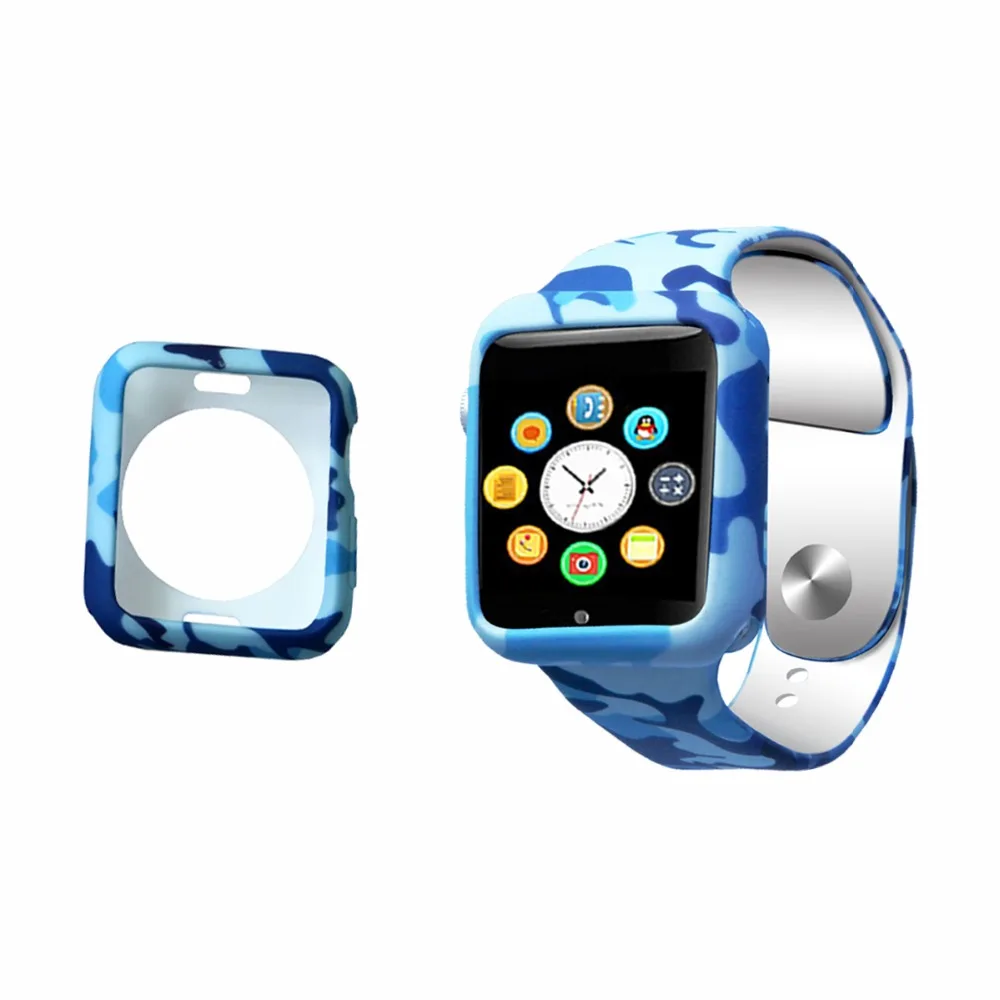 Ремешок для Apple Watch band 42 мм 38 мм спортивный силиконовый iwatch series 3 2 1 Камуфляжный узор браслет ремень Чехол