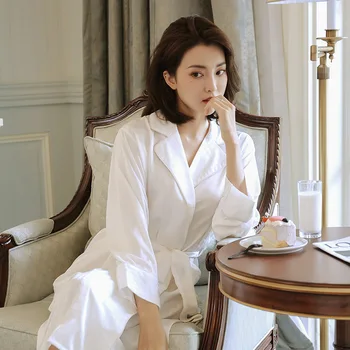 

Silk Satin Wedding Bride Bridesmaid Cardigan Bathrobe Short Kimono Night Robe Fashion Dressing Gown For Women