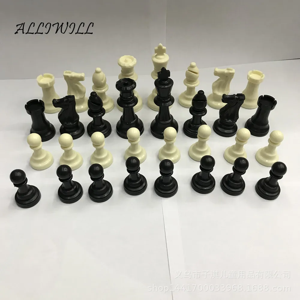 Большое количество абсолютно PP набор пластиковых шахмат Chessman King высота 75 мм около 220 г