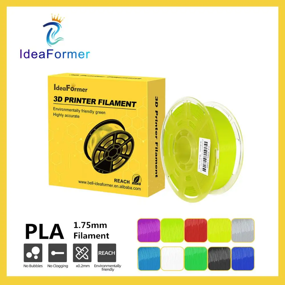 Ideaformer PLA 1KG 1.75mm Filament Transparent Spool Multicolor Pla Filamento For 3D Printer Plastic Material Print Consumables |