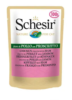 

SCHESIR SCHESIR CAT CHICKEN & HAM for adult cats with chicken and ham 100g