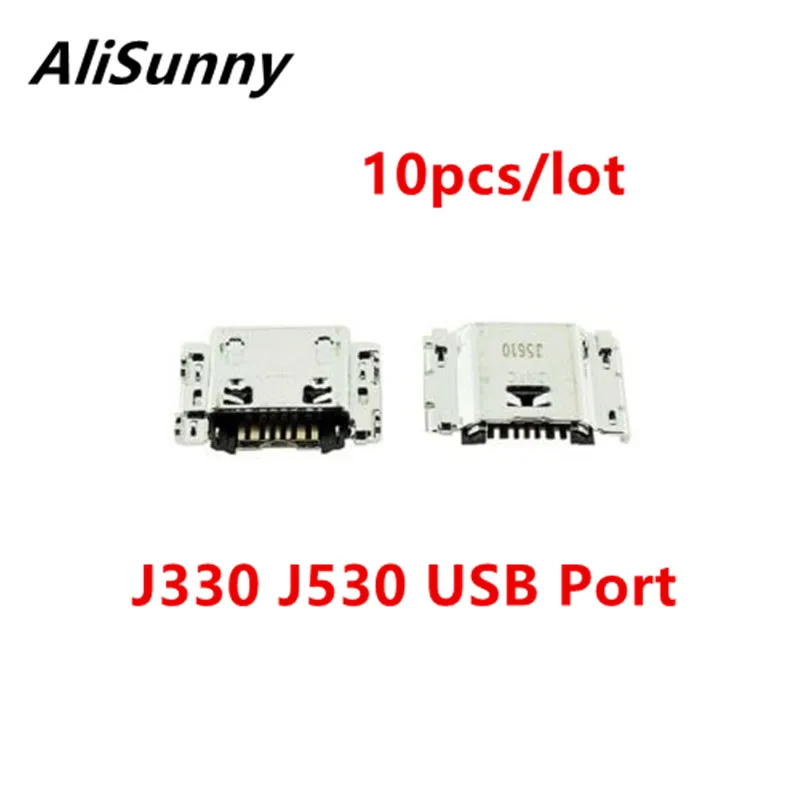 Разъем Micro USB AliSunny 10 шт. для SamSung Galaxy J3 J5 J7 J330 J530 2017 зарядная розетка док-станция |