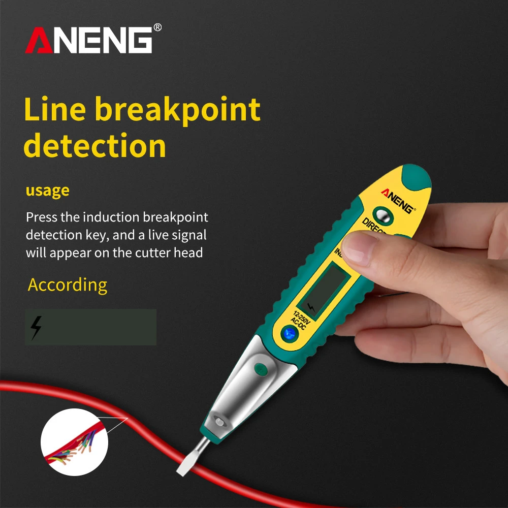 AC//DC 12-250V LCD Digital Voltage Test Pen Detector Tester Screwdriver Pen