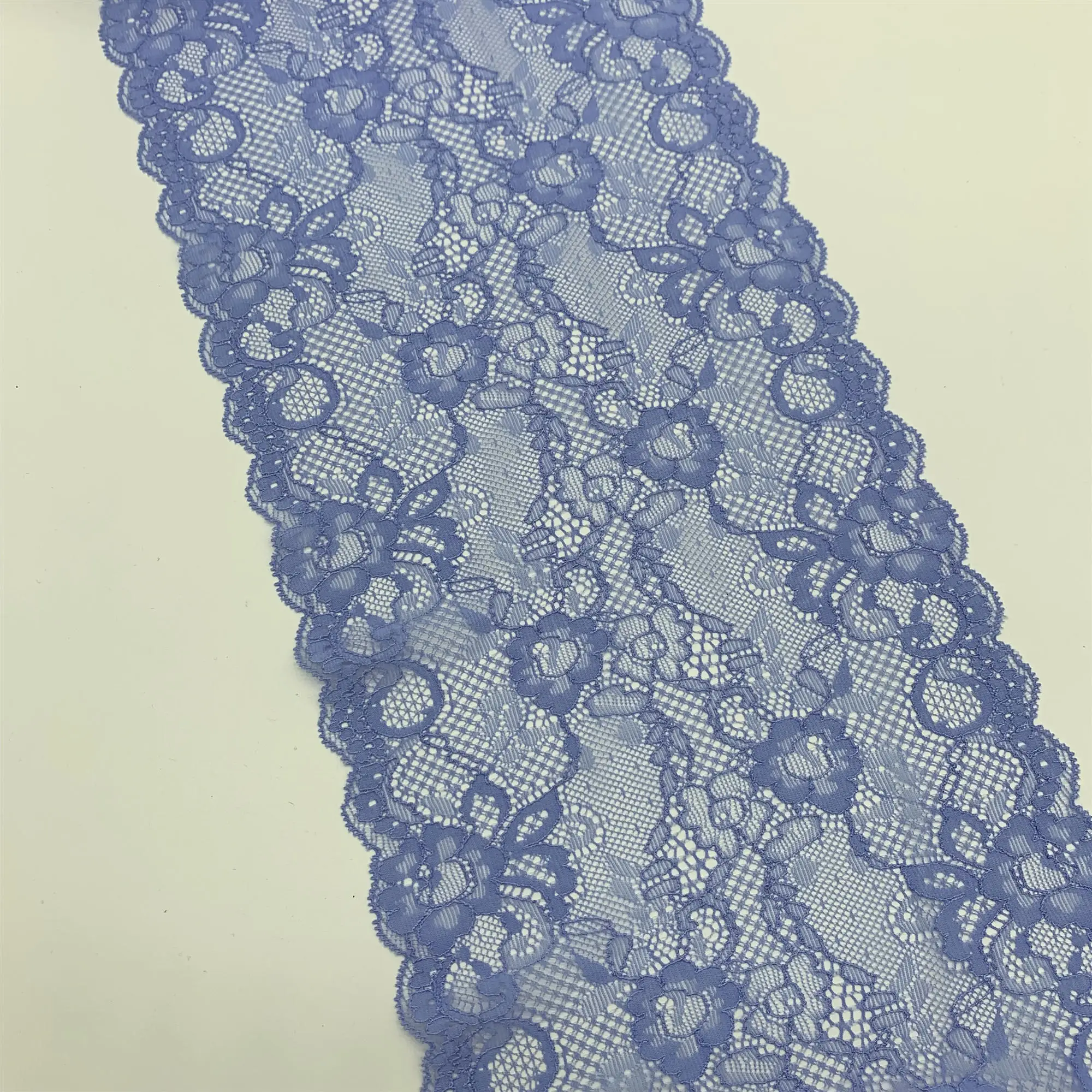 3y/lot 20cm Blue Elastic Stretch Lace Trim 3
