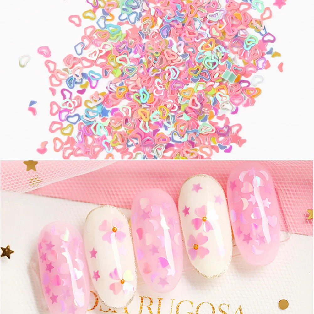 8 species Candy Colors Butterfly Nail Art Plastic Paillette Nail Decor DIY Manicure Nail Decorations Nail Sequins Nail Glitter