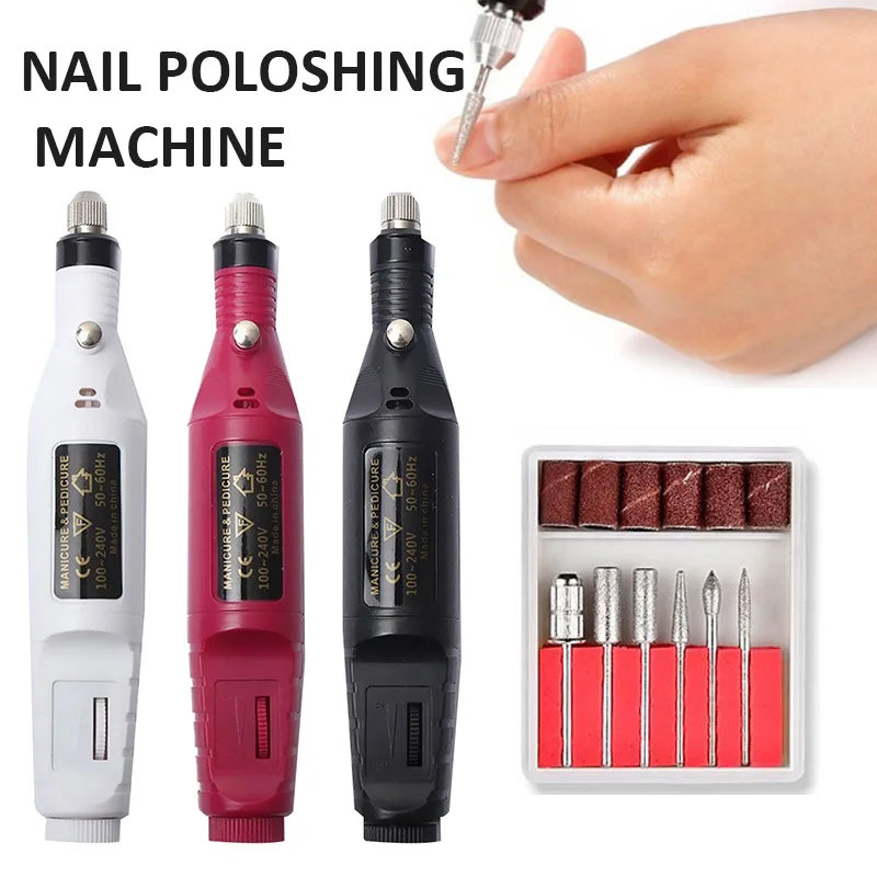 

ABS 3 Colors Nail Polishing Tool Electric Manicure Sander Fast Beauty Finger Nails Art Polish Drop Shipping