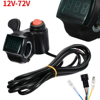 

E-Bike Twist Thumb Throttle Electric Bicycle Scooter 12-72V LED Voltage Display