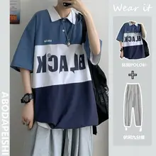 Polo de manga corta para mujer, Camiseta con estampado de letras academy, tops holgados con cuello redondo, Estética de moda que combina con todo, verano 2021