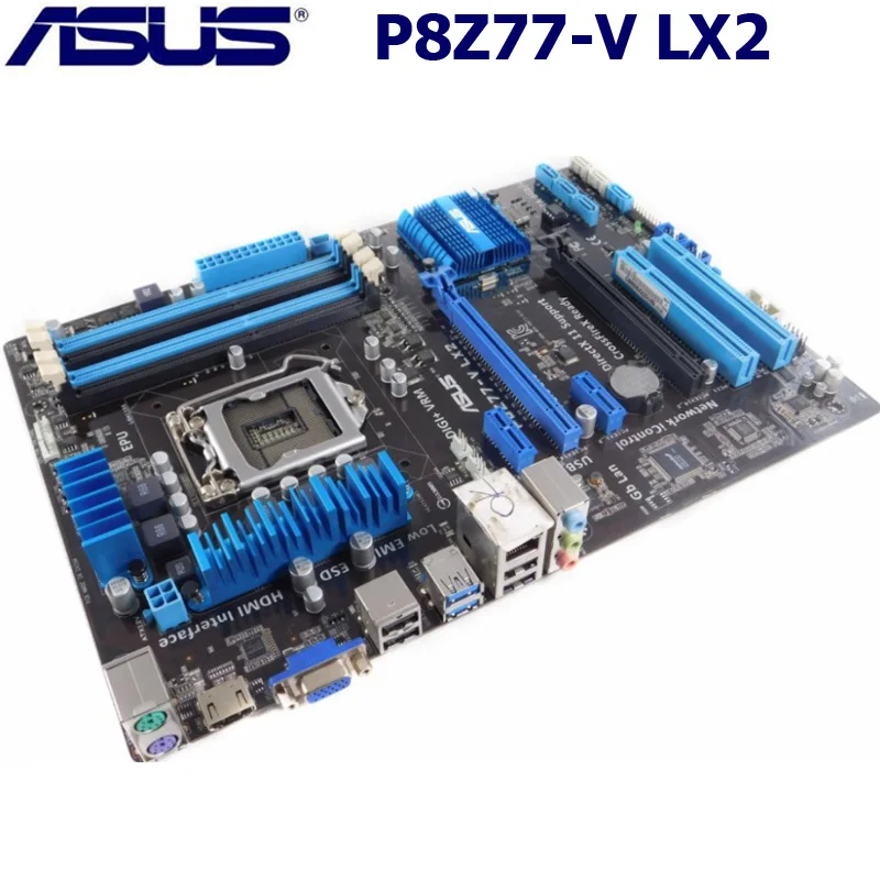 LGA 1155 DDR3 ASUS P8Z77-V LX2 оригинальная настольная Материнская плата Intel Z77 Cpu Corei7/i5/i3 32 Гб PCI-E 3,0 USB3.0 DDR3 системная плата Б/у
