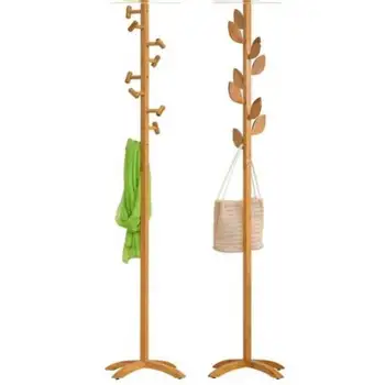 

Living room simple modern bamboo coat rack hanger rack floor simple bedroom clothes bag rack home