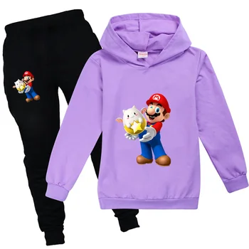 

2020 Kids Winter Clothes Wear Super Mario Toddler Outfits Girl Girls Fall Boys Clothing Set 2PCS Children for Halloween