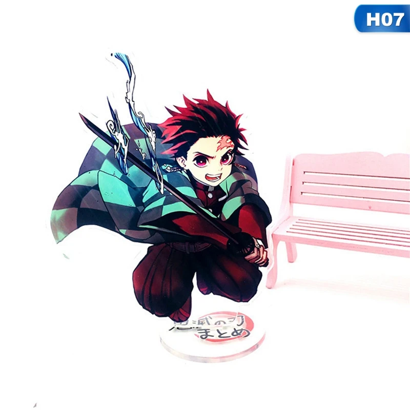 7 Японское аниме Demon Slayer: Kimetsu No Yaiba Kamado Tanjirou Kamado Nezuko фигурка на акриловой подставке модель стола Декор Косплей Подарки - Цвет: 7
