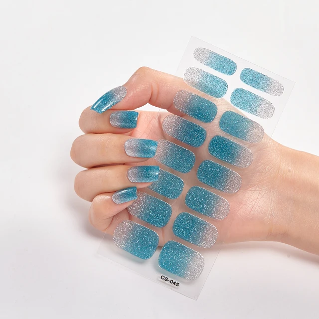 New Year Pure Color Nail Wrap DIY  Decals Plain Decor Stickers Nail Art Sticker Set Minimalist Nail Strip Christmas Nail Sticker CS-45