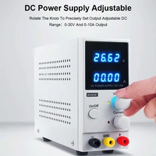 DC Power Supply Variable 30V 10A Adjustable High Precision Memory Function 4 Digits Voltage Regulators Power Stabilizers