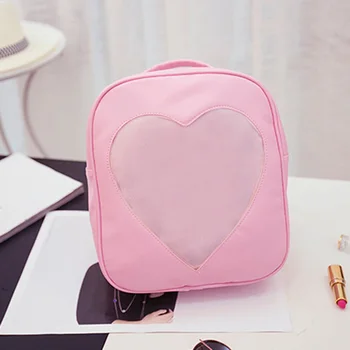 

2019 Summer Candy Backpack Transparent Love Heart Shape School Backpack Shoulder Bags For Teenager Girls Schoolbag Book Bag