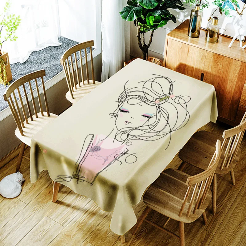 Cattle Outdoor Picnic Tablecloth in 3 Sizes Washable Waterproof