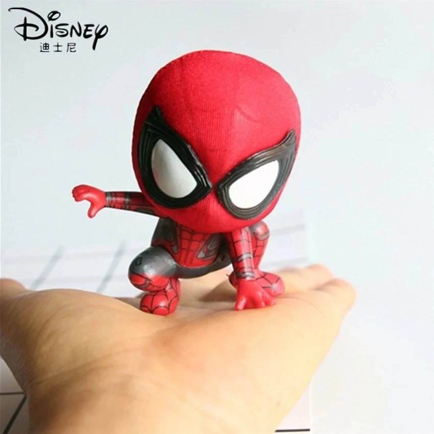 

Disney Q Version Marvel Spiderman Action Figure With Magnet Home Decoration Mini PVC Figure Model Doll Toys for Car Decoration