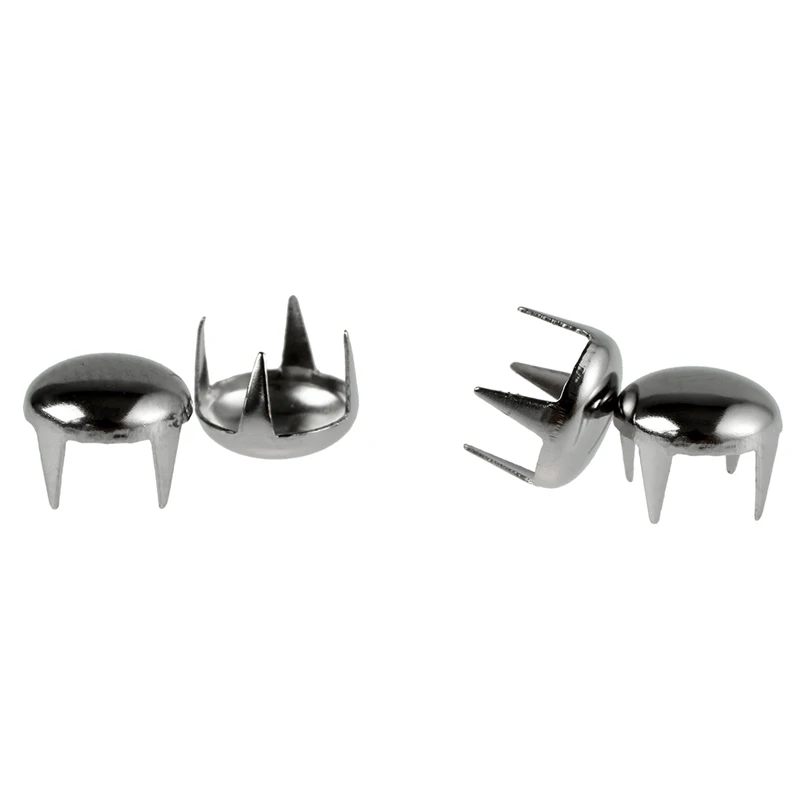 200 Pcs Silver Rivets: 100 Pcs 6Mm Square Rivets& 100 Pcs 7MM Antique Round Dome Metal Studs Spots Nailheads Fastners