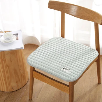 

100% Cotton Thin Chair Cushion Seat Cushion For Dining Chair Office Chair Student Chair Buttocks Comfortable Seat With Tying Rop