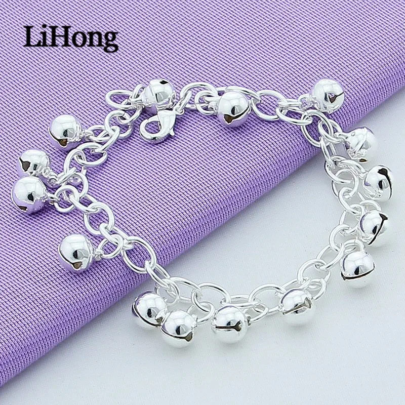 

New 925 Sterling Silver Bracelet Cute Bell Girl Silver Bracelet Fashion Jewelry Gift