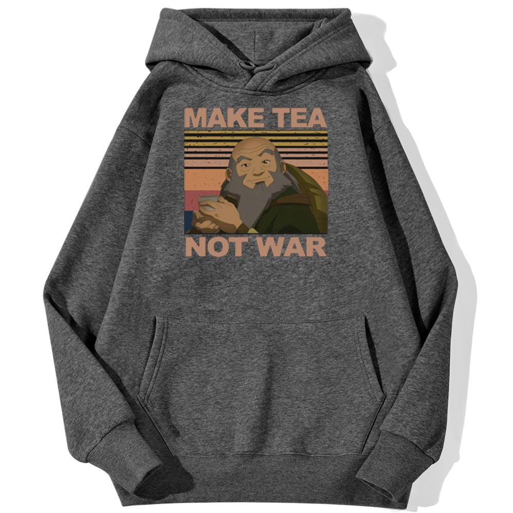 Толстовка с принтом Make Tea Not War флисовая модная толстовка Мужская Осенняя