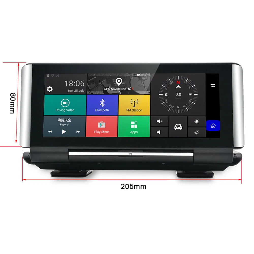 R Way ADAS Android Автомобильная камера памяти GPS навигация 3g/4G 7 &quotips FHD 1080P Автомобильный