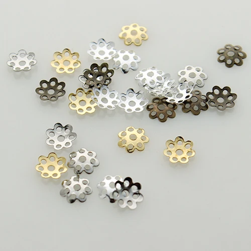 

600pcs/Lot 7x2mm Hollow Flower Metal Filigree Loose Spacer Bead Caps Cone End Filigree For Diy Jewelry Finding Making Supplies