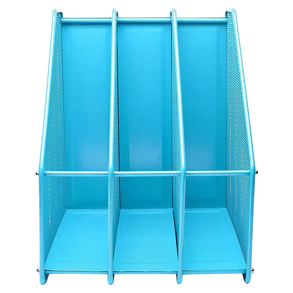 

Office Supplies Metal Wire Mesh Triple File Holder File Tray Book File Information Frame Office File Storage Rack
