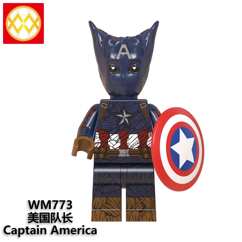 WM773 20 шт. поврежденные Капитан Америка Супергерои Мстители Endgame рождественские подарки строительные блоки игрушки для детей XP228 - Цвет: WM773