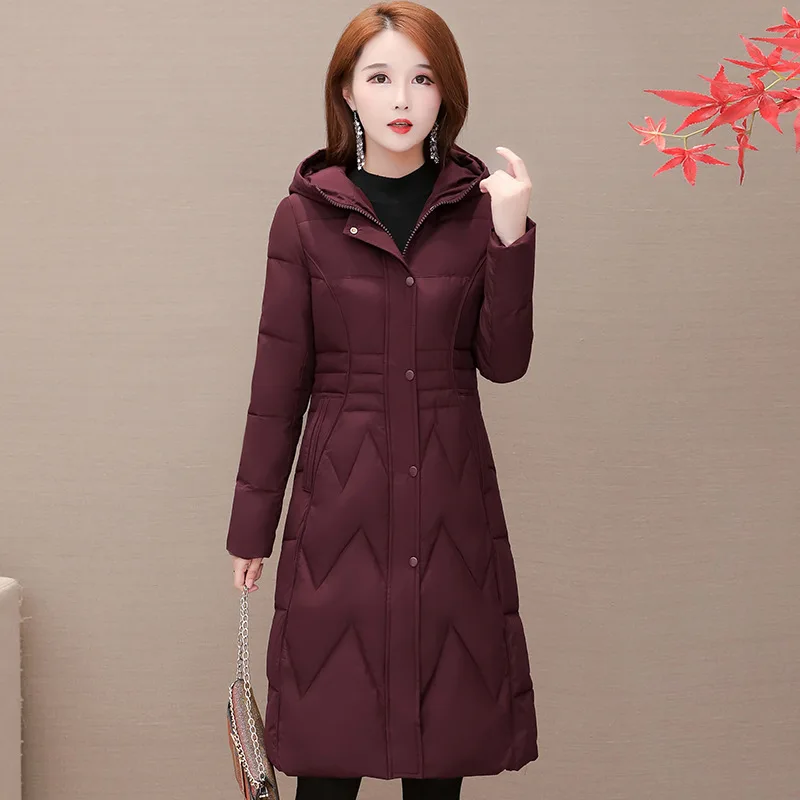 

Simple Fashion Warm Cotton Coat 2019 Winter New Style Long Sleeve Hooded Slim Fit Slimming Commuting Comfortable Cotton Overcoat