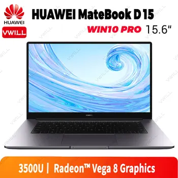 

15.6 inch Huawei MateBook D 15 Laptop AMD Ryzen r5-3500U 8GB/16GB DDR4 256GB+1TD SSD+HDD Radeon Vega 8 Windows 10 Pro English