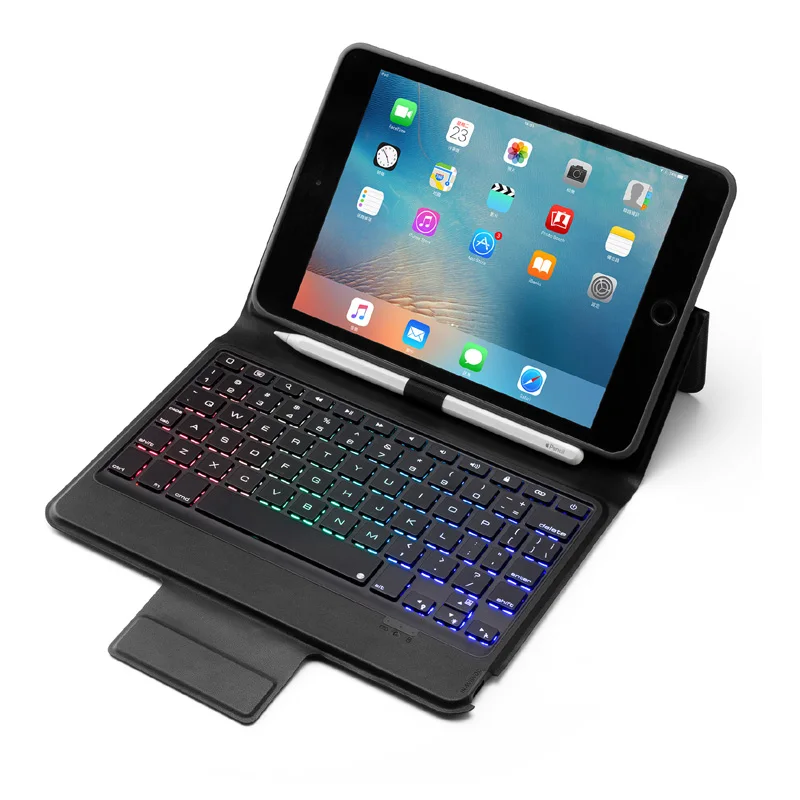 7 цветов задняя подсветка чехол для клавиатуры для iPad Mini 4 5 Беспроводная Bluetooth клавиатура чехол для iPad Mini 5/iPad Mini 4
