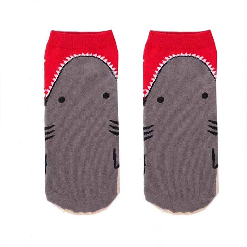 Happy Socks/Новинка; мужские носки с рисунками животных из мультфильмов; женские носки Dharma Fish Blessing Shoes; короткие забавные хлопковые носки с креативным рисунком; Новинка