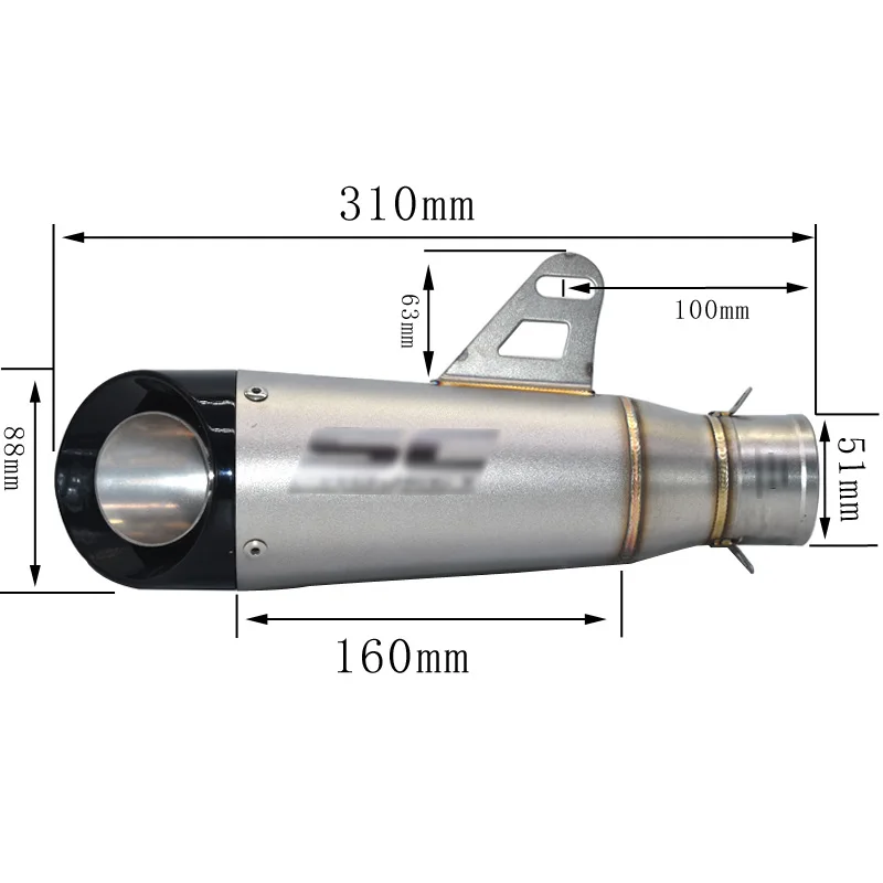 36-51 мм мотоцикл выхлопной глушитель выхлопной трубы Escape Moto выхлопных газов для Suzuki GSX-R GSXR 600 750 1000 K1 K2 K3 K4 K5 K6 K7 K8 весь год