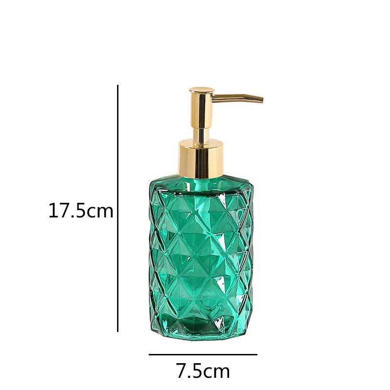 Nordic Lotion RetroDark Green Glass Hand Sanitizer Press Bottle Home Hotel Bathroom Bump Texture Hand Sanitizer ShowerGel Bottle Nordic Lotion RetroDark Green Glass Hand Sanitizer Press Bottle Home Hotel Bathroom Bump Texture Hand Sanitizer ShowerGel Bottle
