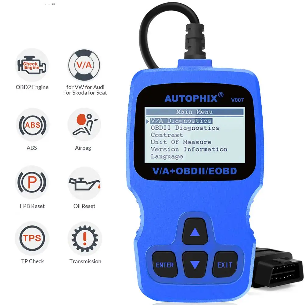 Автомобильный диагностический сканер Autophix V007 для AUDI/SEAT/VAG все системы OBDII EOBD