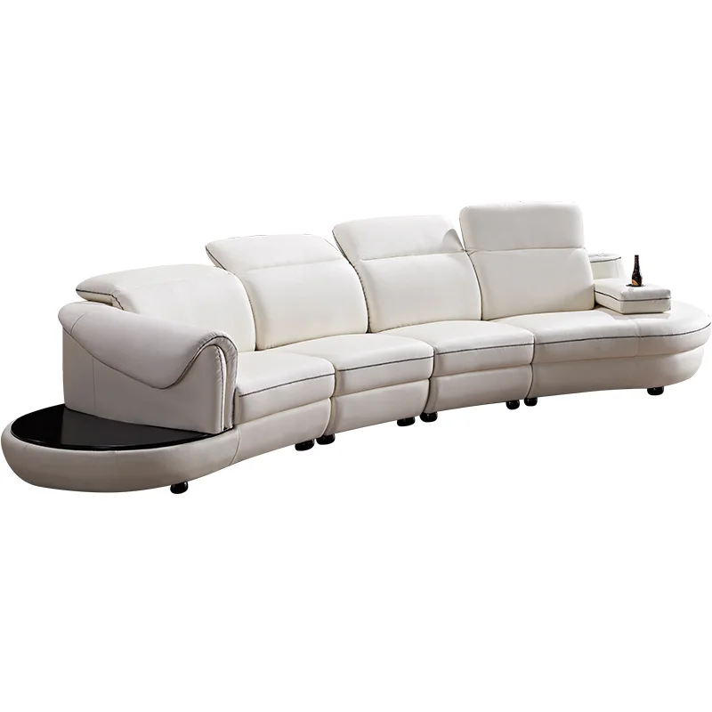 

living room Sofa set диван мебель кровать muebles de sala 2+1+1+2 shape real genuine leather sofa cama puff asiento sala futon