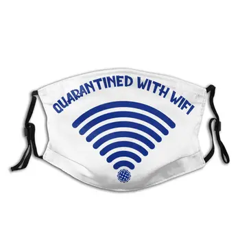 

Quarantined With WIFI Reusable Mouth Face Mask with Filter Anti Bacterial Dust Mask Protection Cover Respirator Mouth Muffle