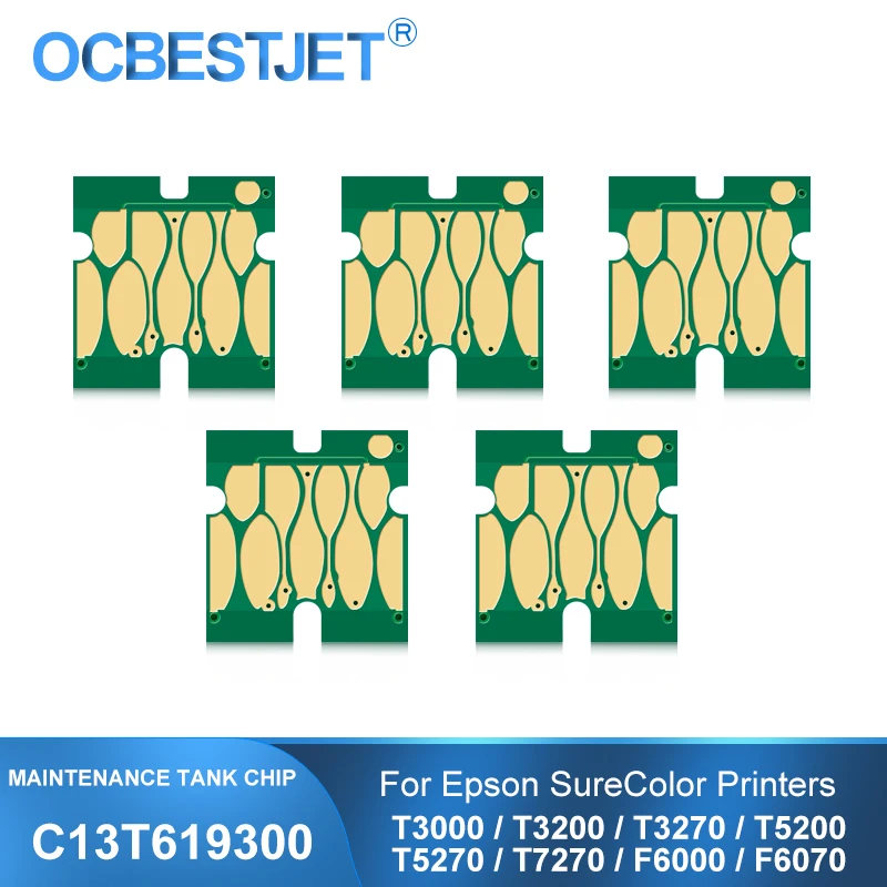 T6193 T7270 Maintenance Box Chip Resetter For Epson T3000 T3200 T5200 T7200 T3270 T5270 T7270 F6000 F6070 P10000 Waste Ink Tank Chips