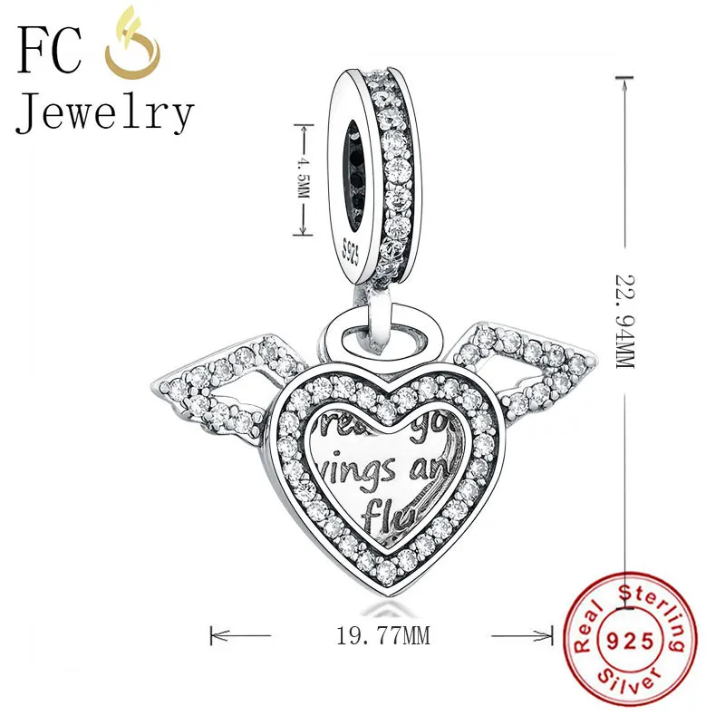 FC Jewelry подходит для брендового браслета 100% Серебро 925 пробы раскидистый крылья