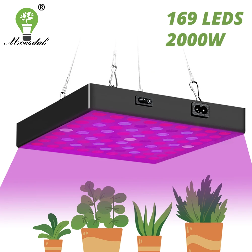 

Full Spectrum 2000W LED Grow Light with 2835 LED Chip Promote Plant Growth Phytolamp for Indoor Plant Use Waterproof Material